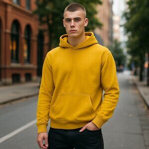 Old Navy XXL Carol Corn Yellow Hoodie Sweatshirt Dopamine Dressing Preppy